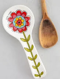 Spoon Rest Live Happy Flower